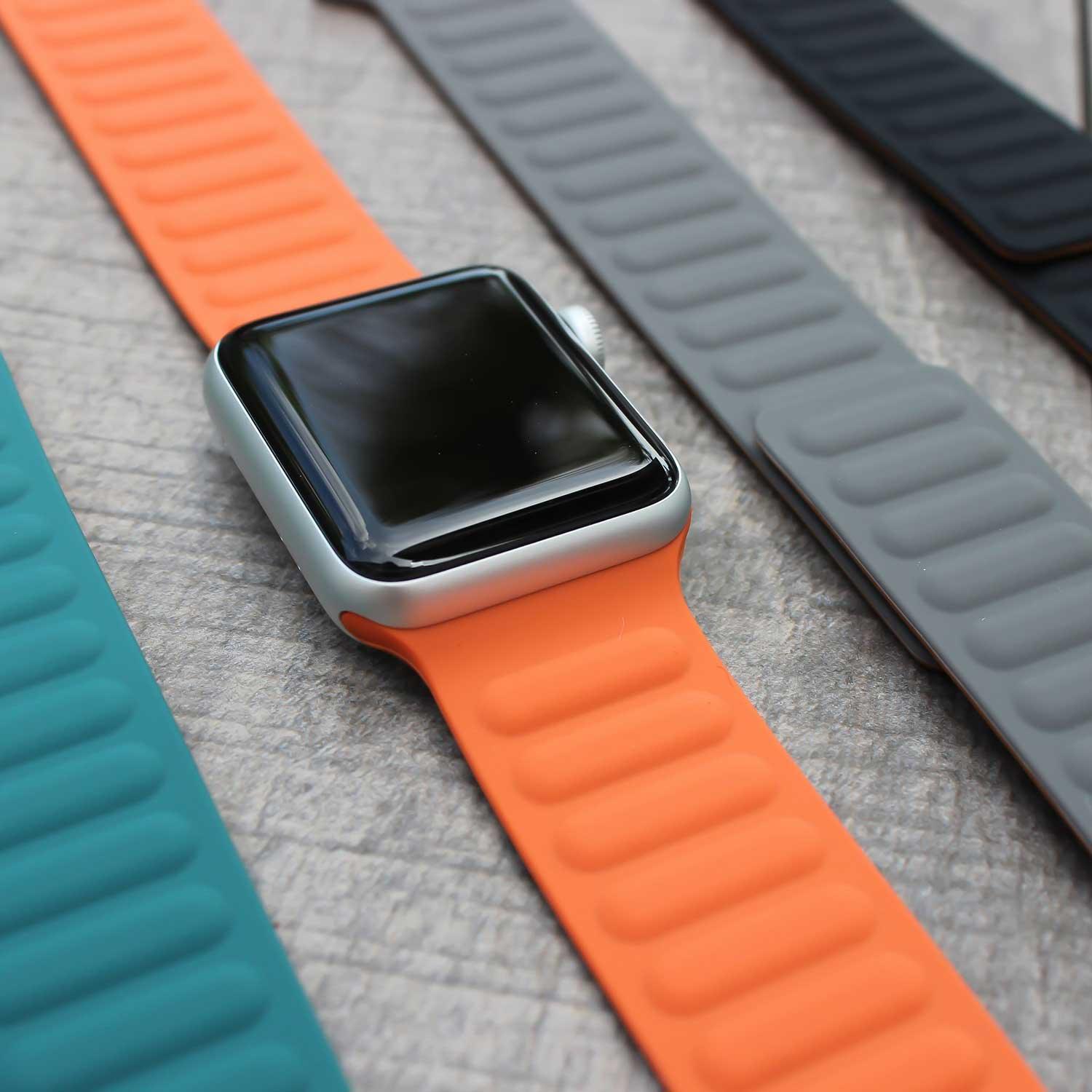 Apple Watch Solo Loop – gerippt – Silikon – Sunset