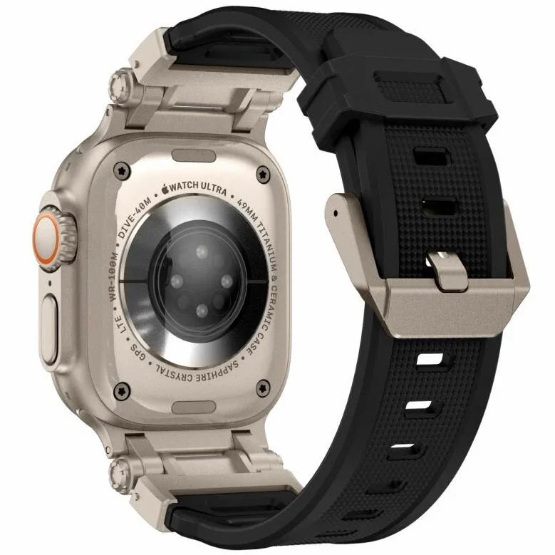 Apple Watch Robust Armband – Silikon – Schwarz – Titan