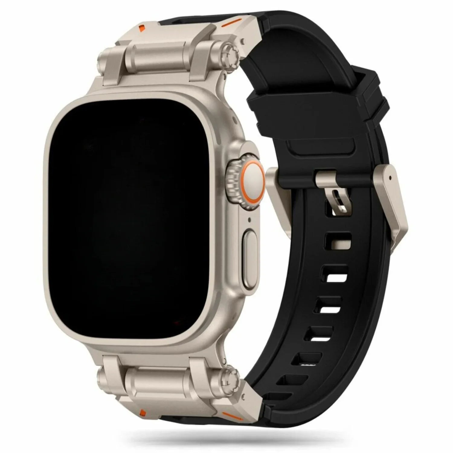 Apple Watch Robust Armband – Silikon – Schwarz – Titan