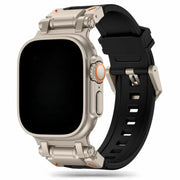Apple Watch Robust Armband – Silikon – Schwarz – Titan
