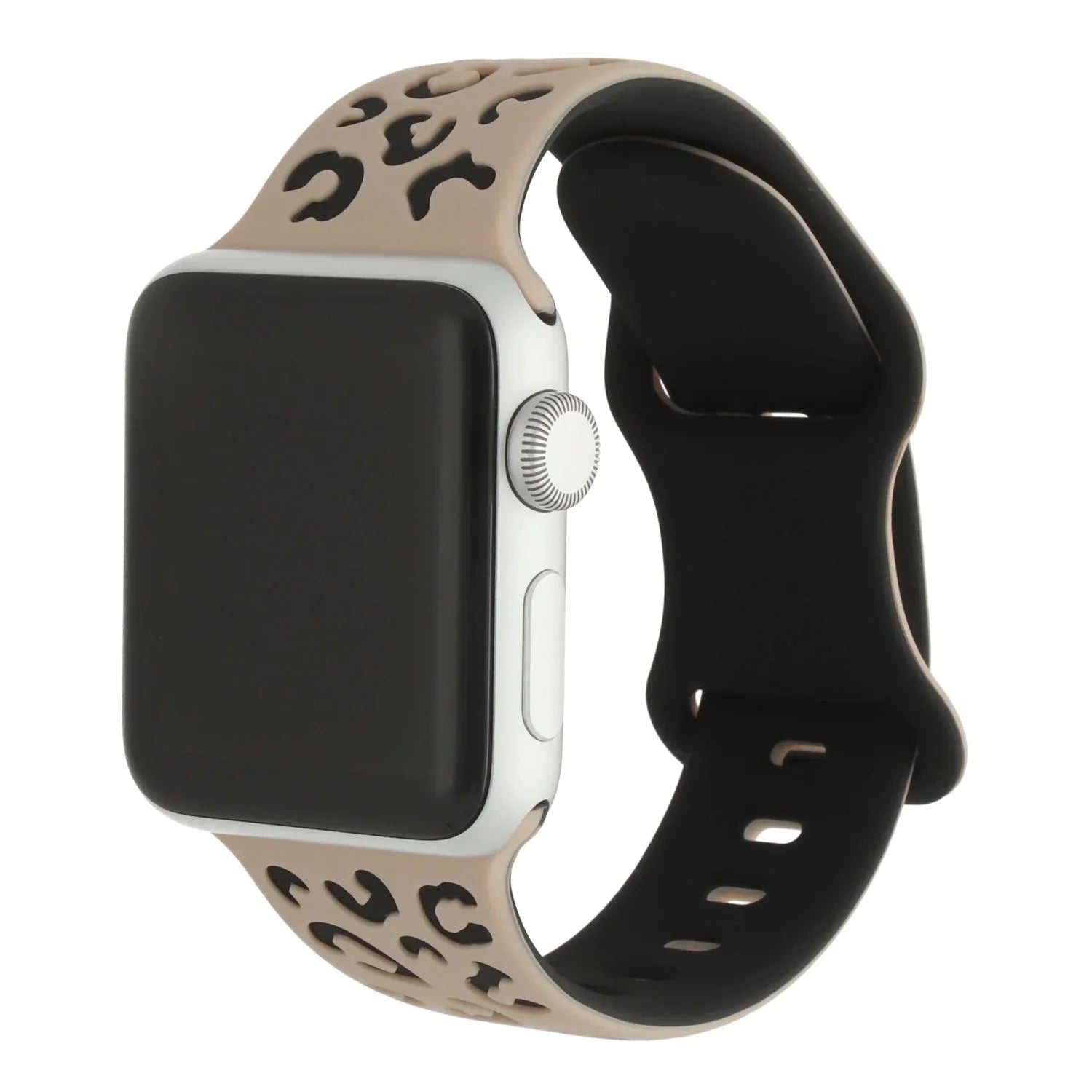 Apple Watch Wild Armband - Silikon - hellbraun schwarz