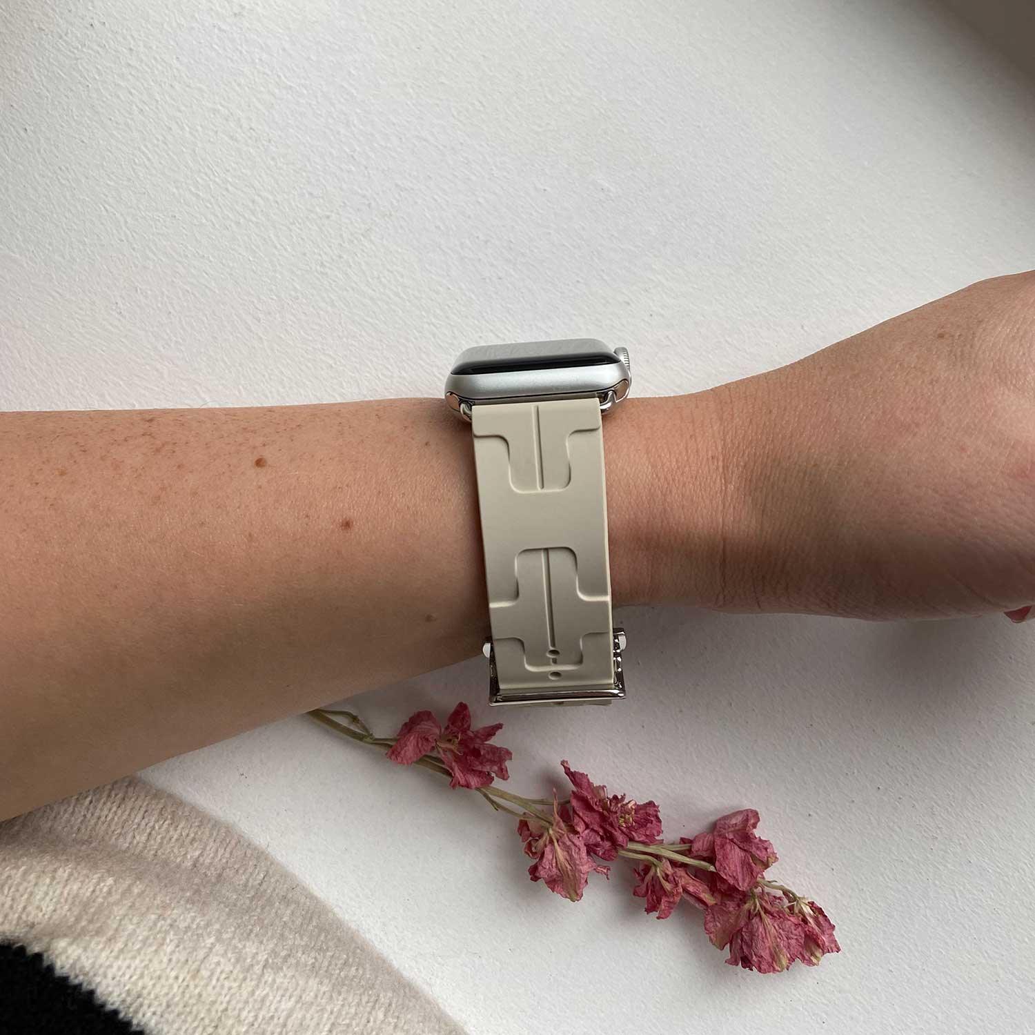 Apple Watch Armband Kilim - Silikon - Beige