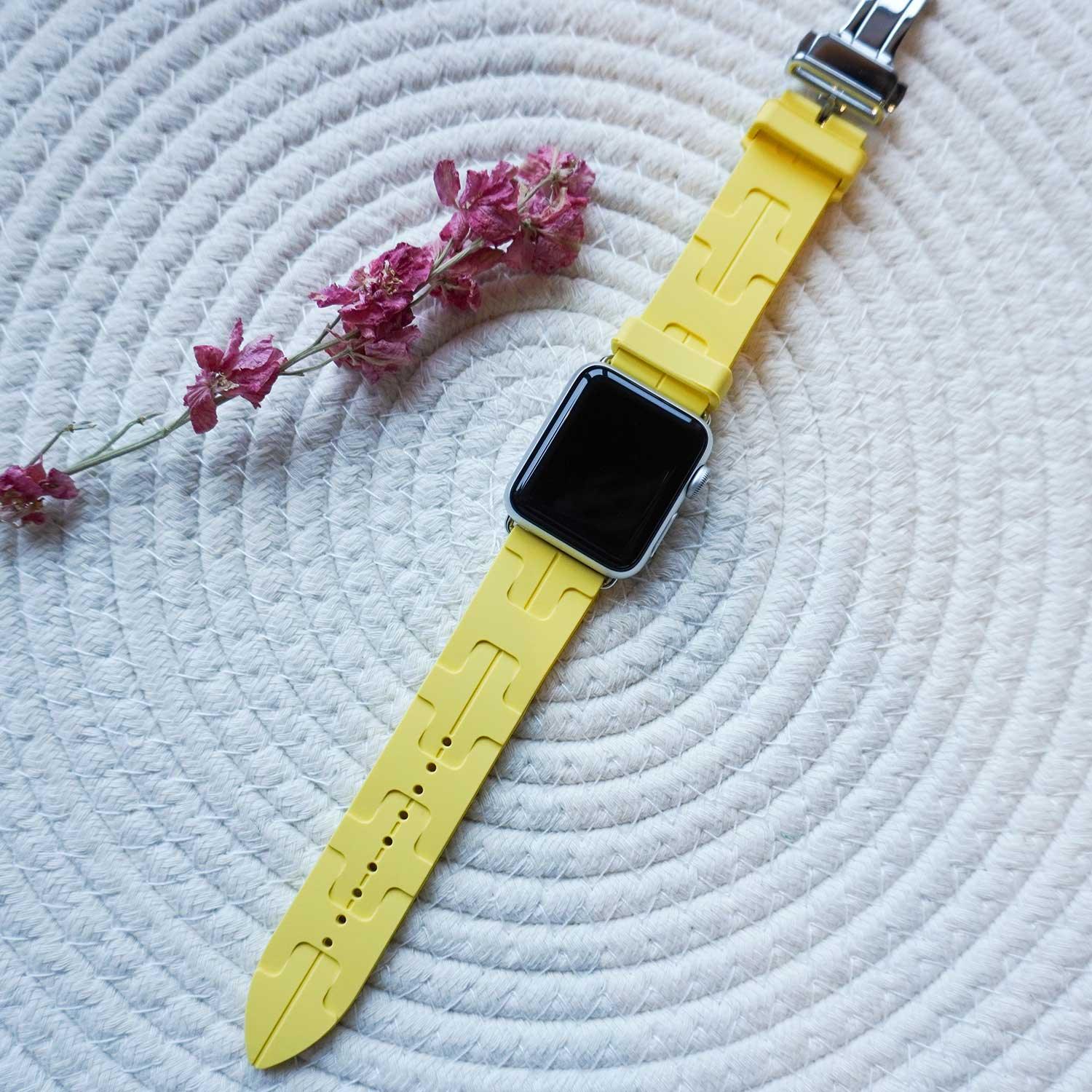 Apple Watch Armband Kilim - Silikon - Gelb