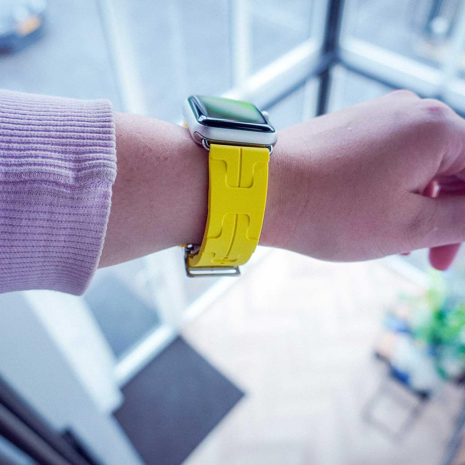 Apple Watch Armband Kilim - Silikon - Gelb
