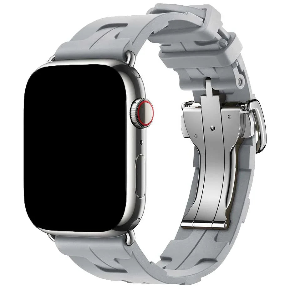 Apple Watch Armband Kilim - Silikon - Grau