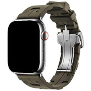 Apple Watch Armband Kilim - Silikon - Khaki