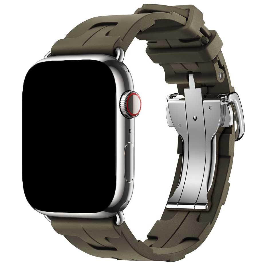 Apple Watch Armband Kilim - Silikon - Khaki