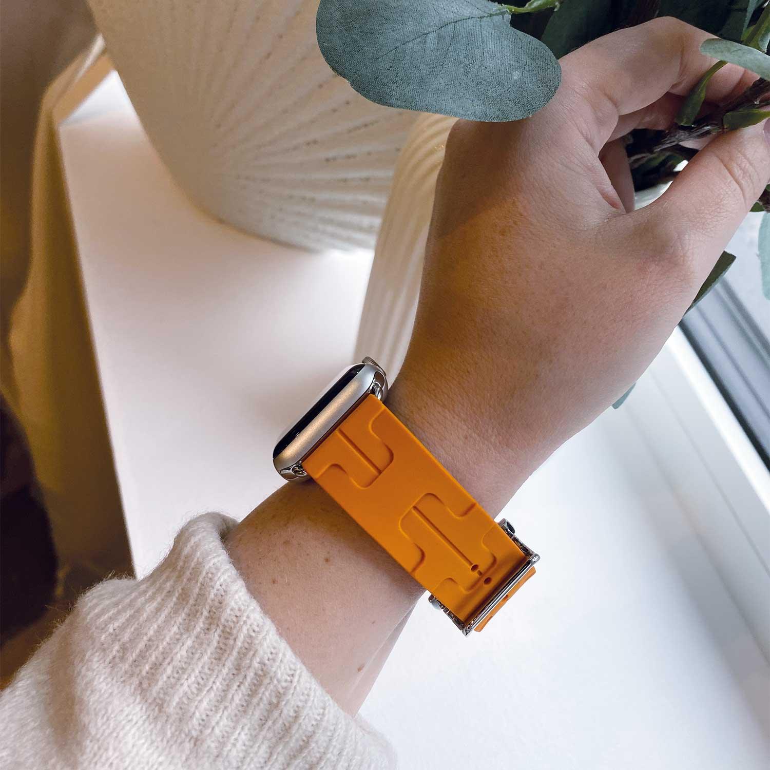 Apple Watch Armband Kilim - Silikon - Orange
