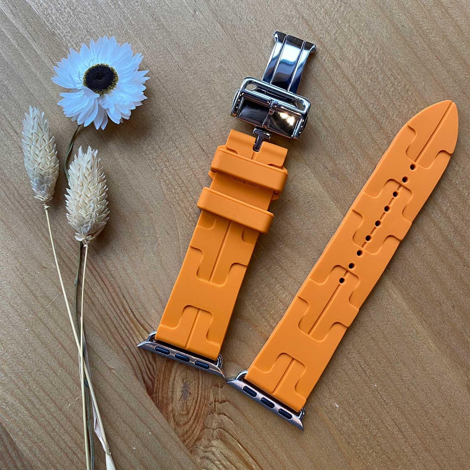 Apple Watch Armband Kilim - Silikon - Orange