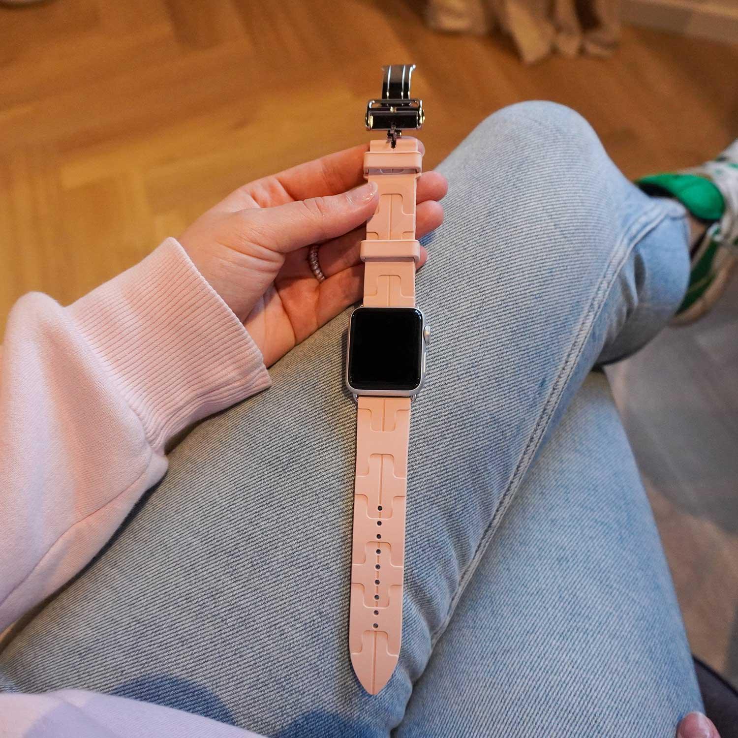 Apple Watch Armband Kilim - Silikon - Pink Sand