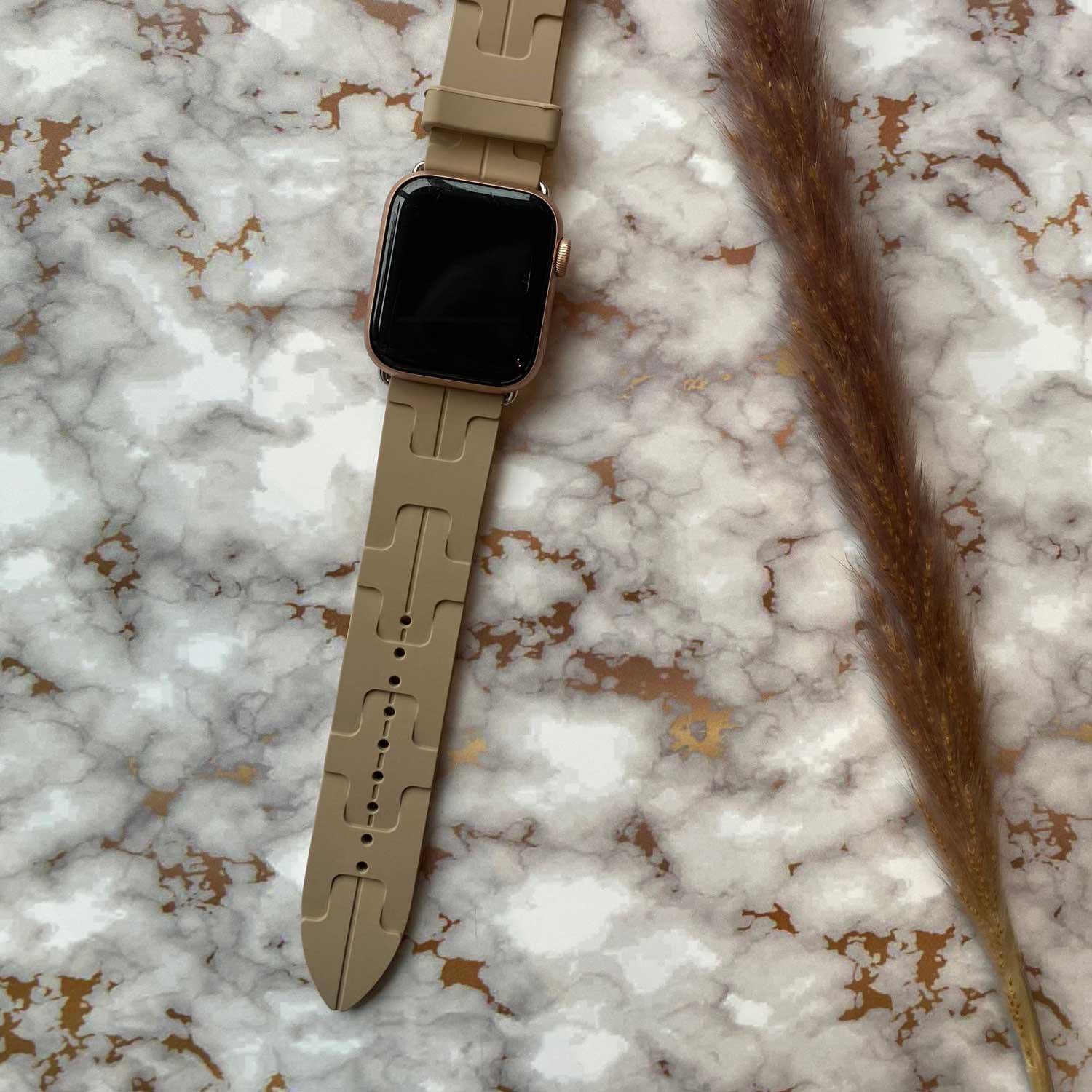 Apple Watch Armband Kilim – Silikon – Walnuss
