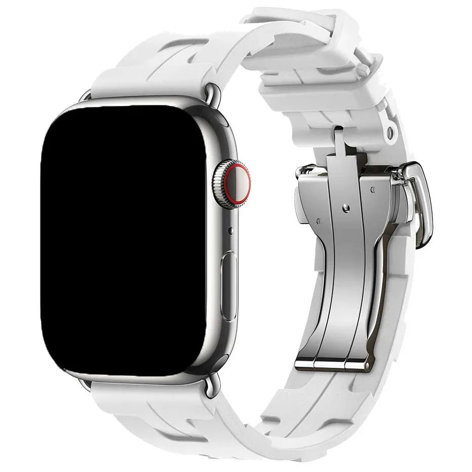 Apple Watch Armband Kilim - Silikon - Weiß