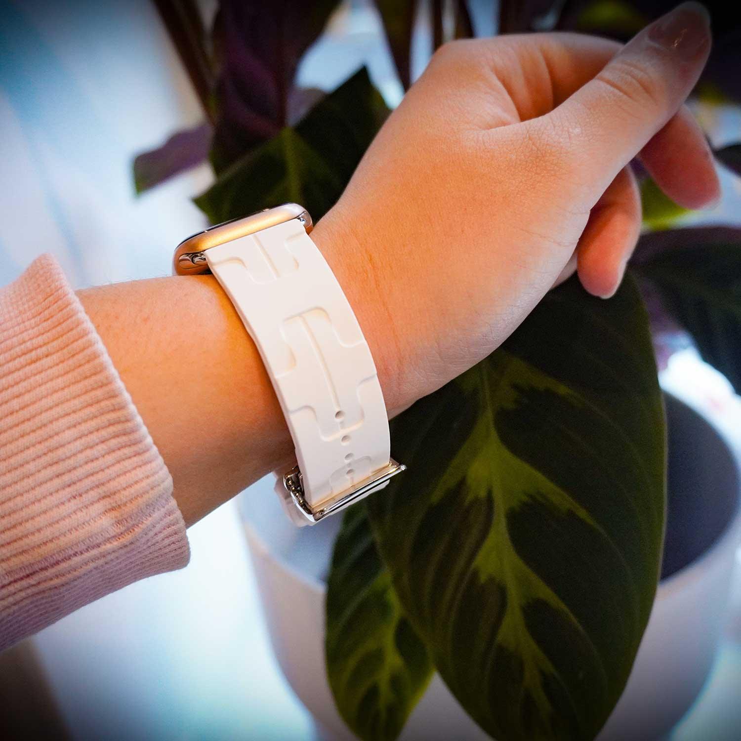Apple Watch Armband Kilim - Silikon - Weiß