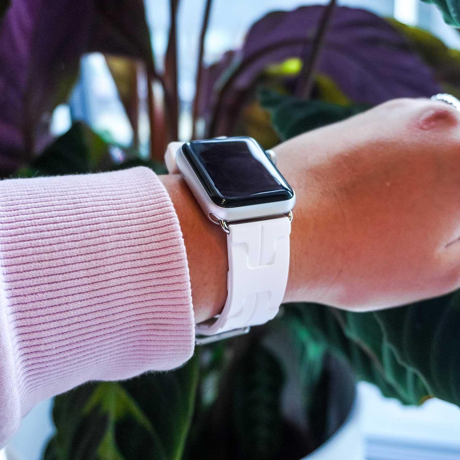 Apple Watch Armband Kilim - Silikon - Weiß