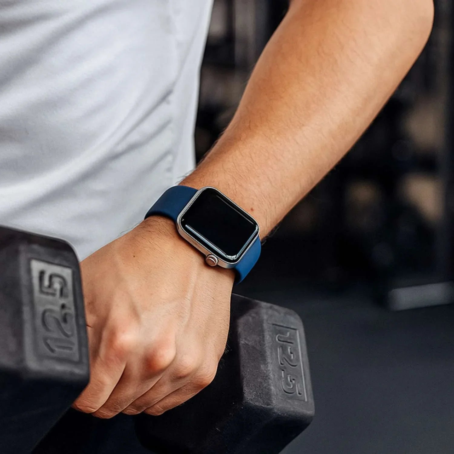 Apple Watch Armband Ovaro - Silikon - Denimblau