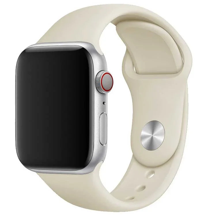 Apple Watch Armband Teyra - Silikon - Antikweiß