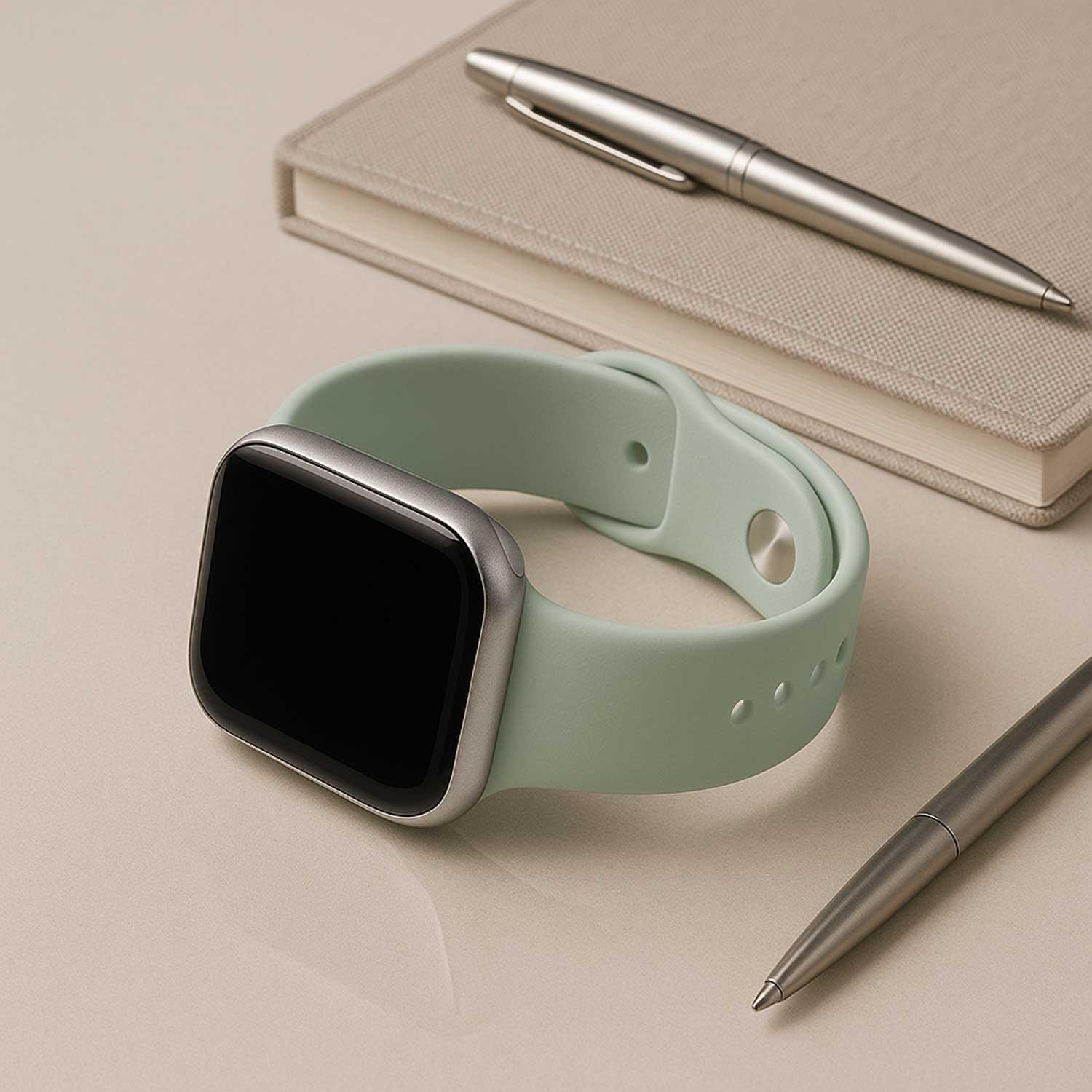 Apple Watch Armband Ovaro - Silikon - Aquamarin