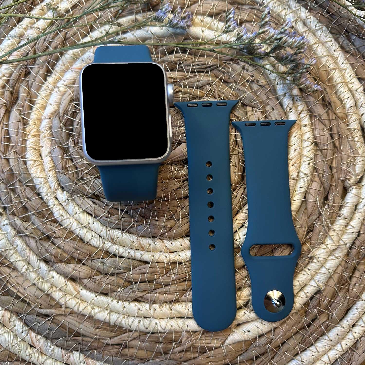 Apple Watch Armband Vyon – Silikon – Blaugrün
