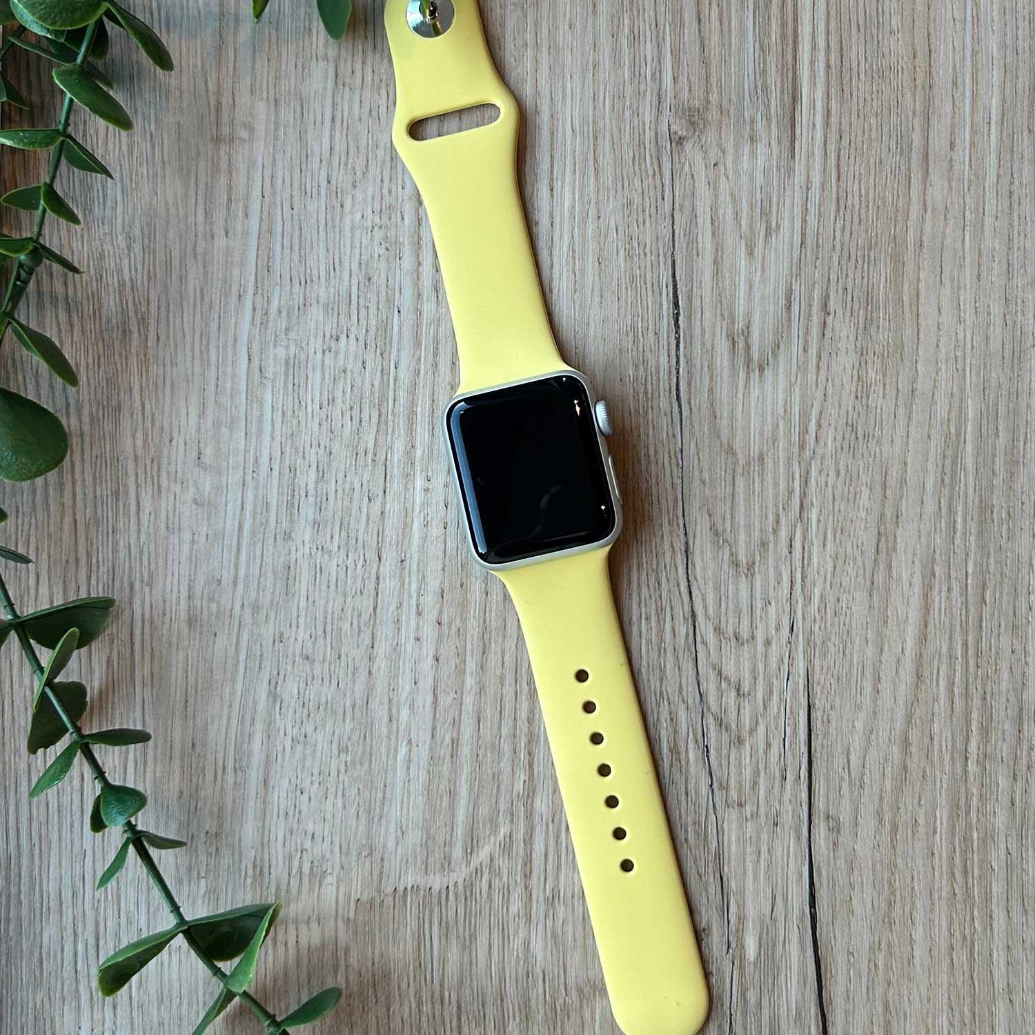 Apple Watch Armband Teyra - Silikon - Zitrone