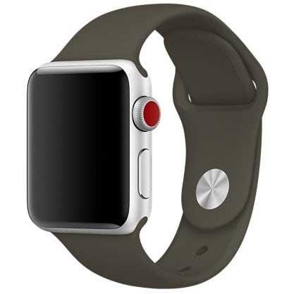 Apple Watch Armband Savro – Silikon – Dunkeloliv