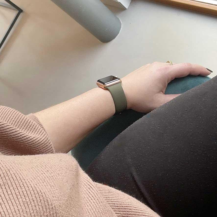 Apple Watch Armband Savro – Silikon – Dunkeloliv