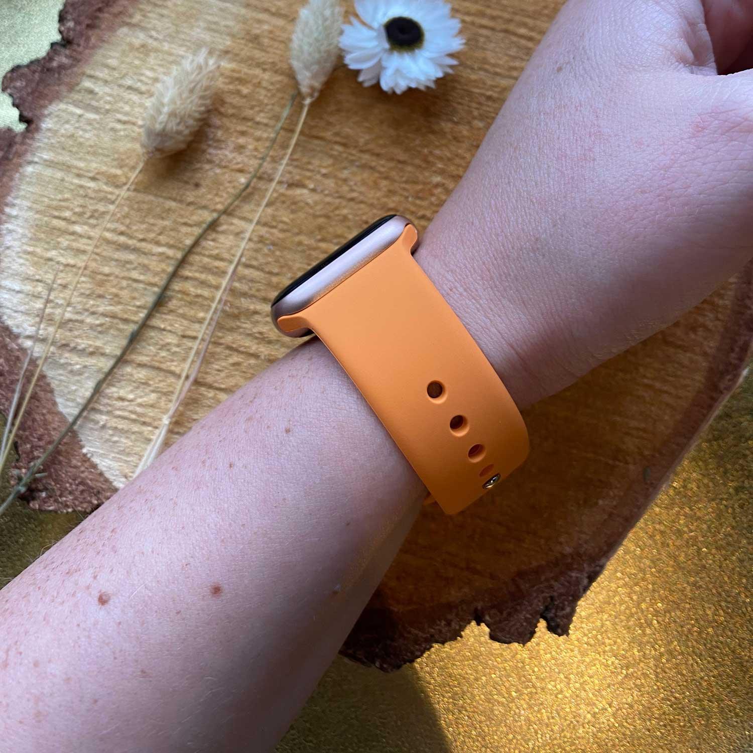 Apple Watch Armband Savro - Silikon - Leuchtorange
