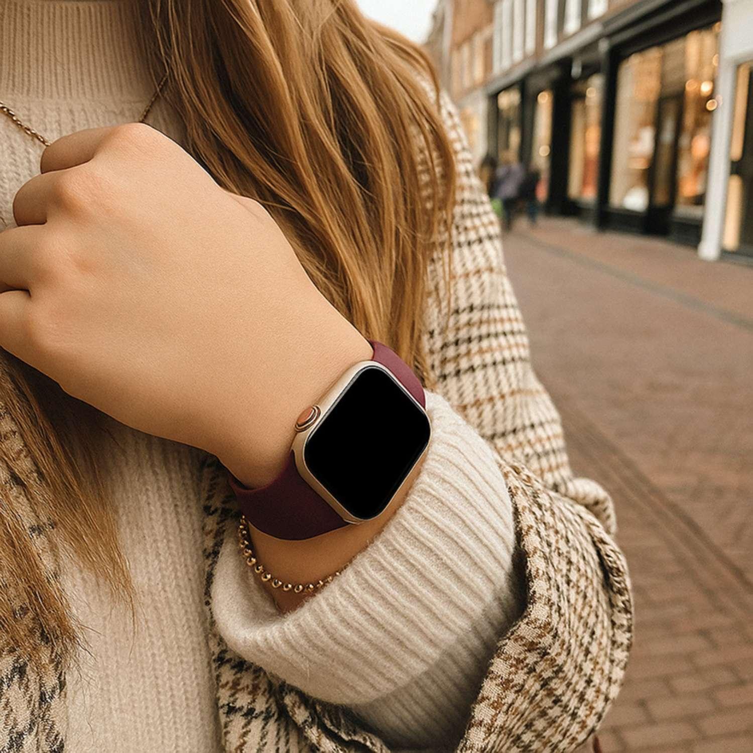 Apple Watch Armband Ovaro – Silikon – Maulbeere