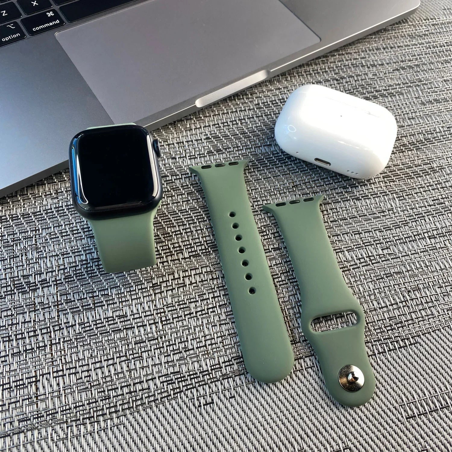 Apple Watch Armband - Silikon - Olivgrün