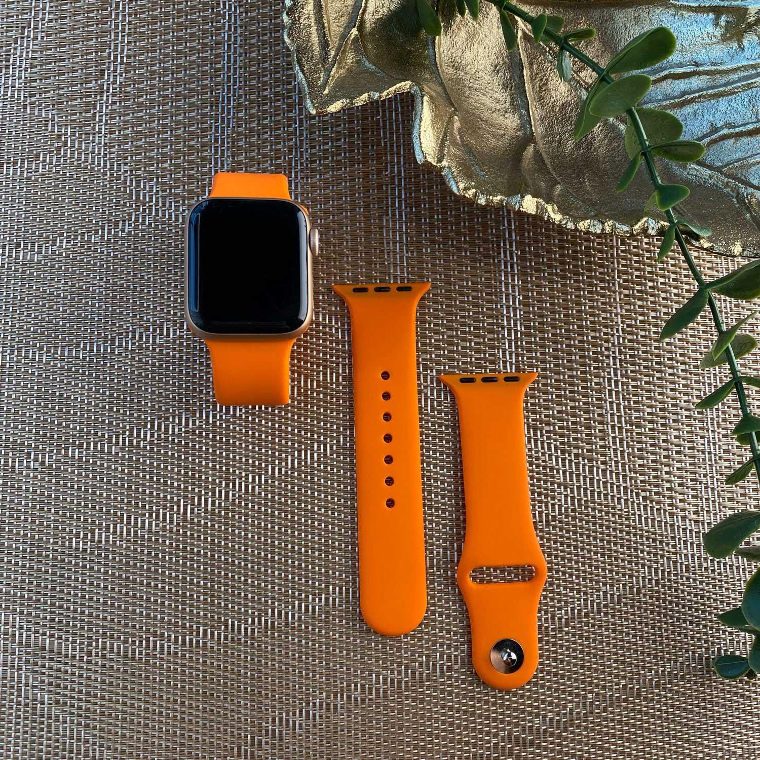 Apple Watch Armband Teyra – Silikon – Orange