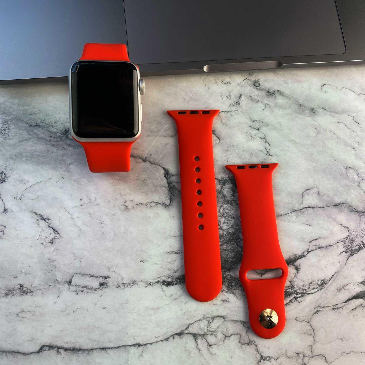 Apple Watch Armband Ovaro - Silikon - Rot