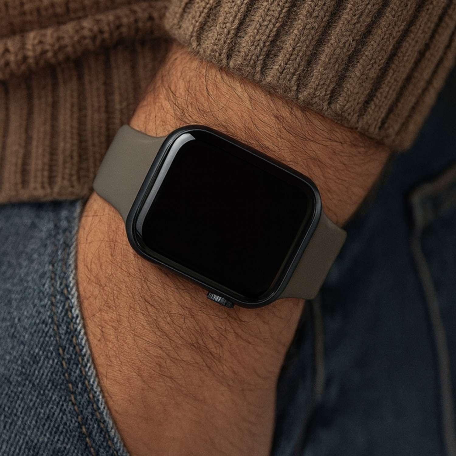 Apple Watch Armband Savro – Silikon – Felsgrau