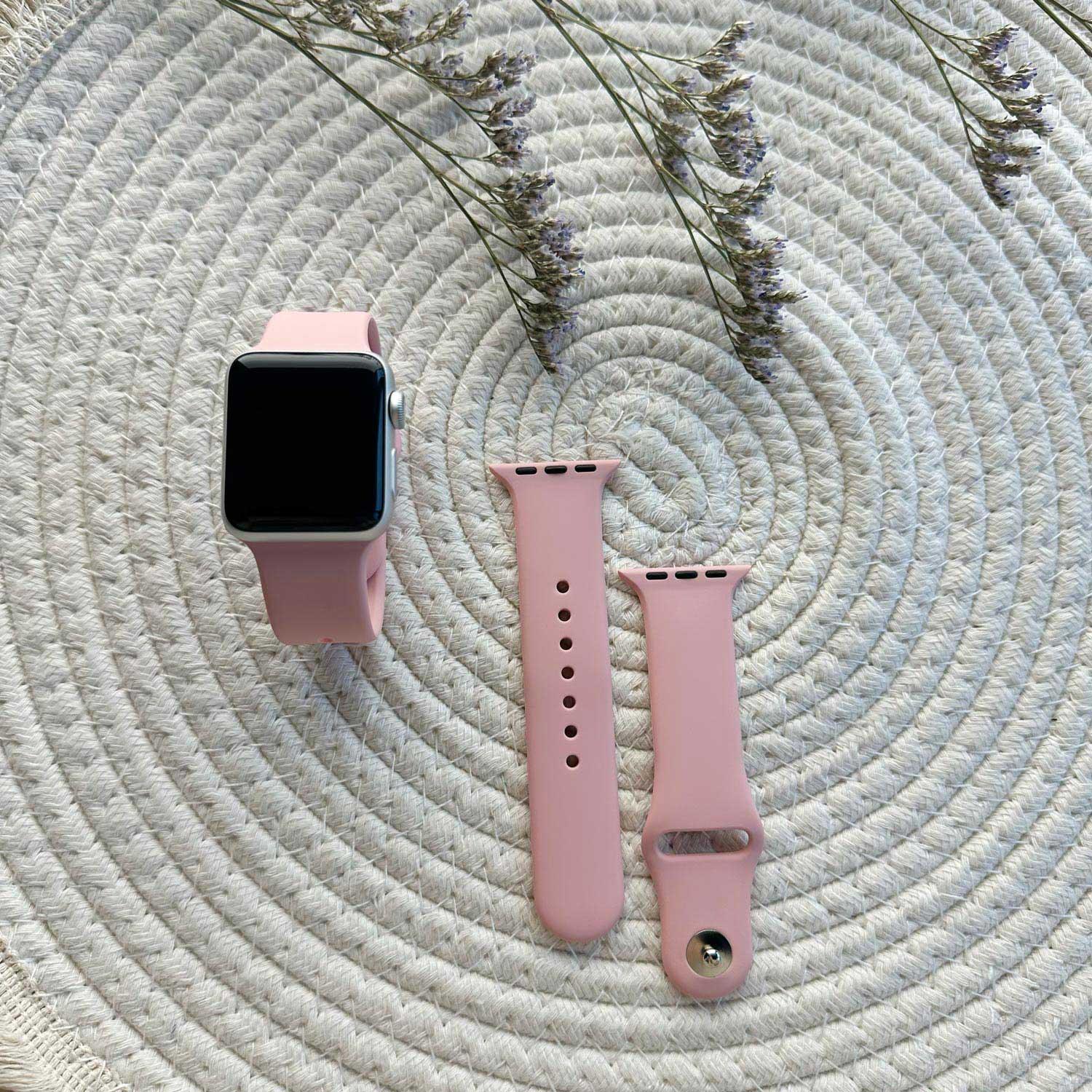 Apple Watch Armband Savro – Silikon – Babyrosa