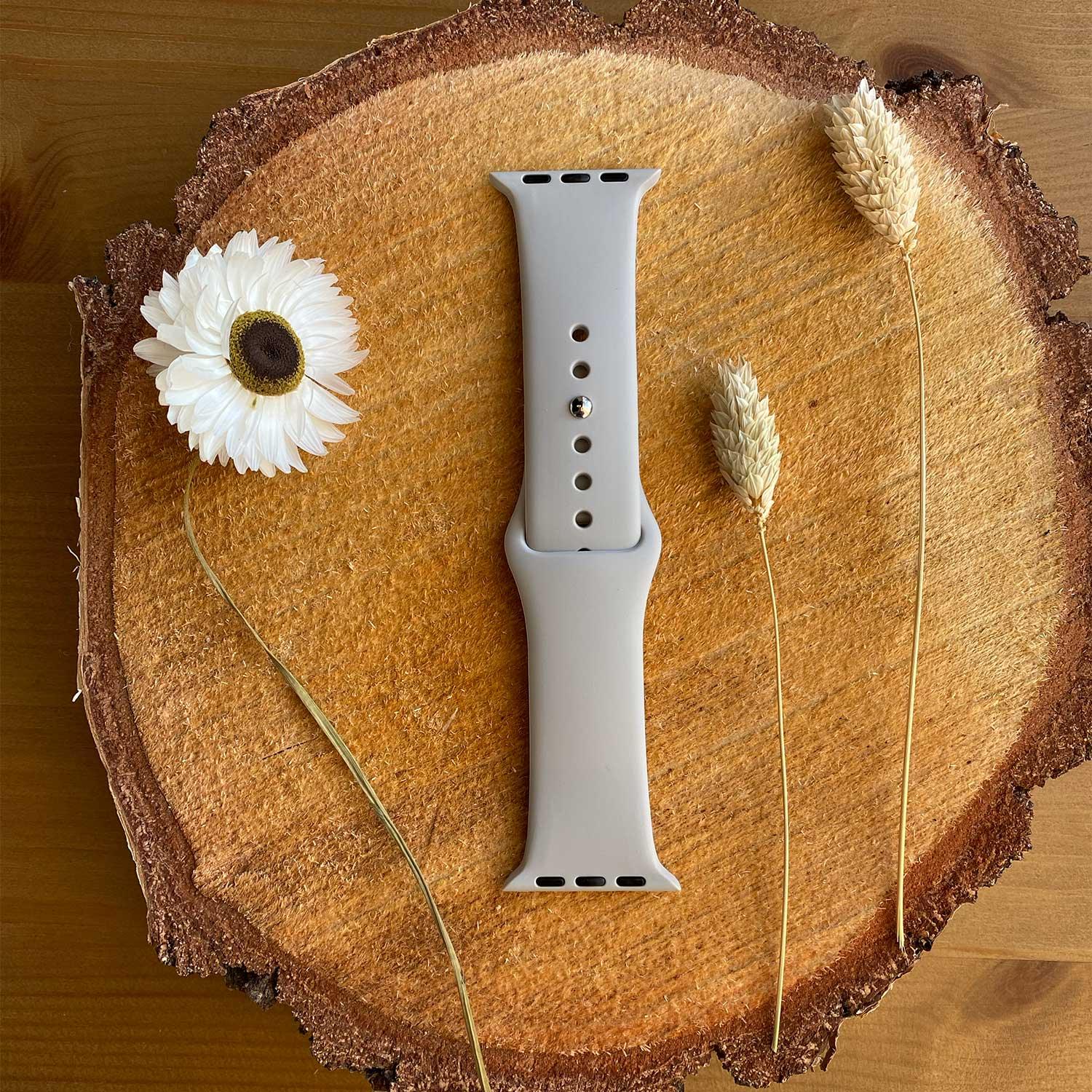 Apple Watch Armband Savro - Silikon - Steingrau