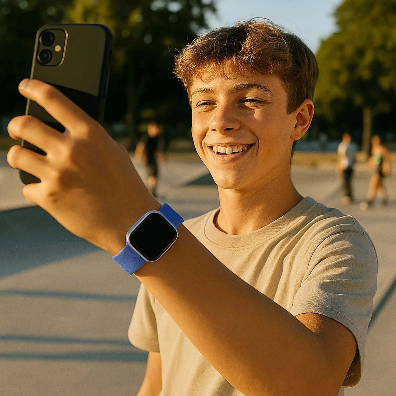 Apple Watch Armband Ovaro - Silikon - Violettblau