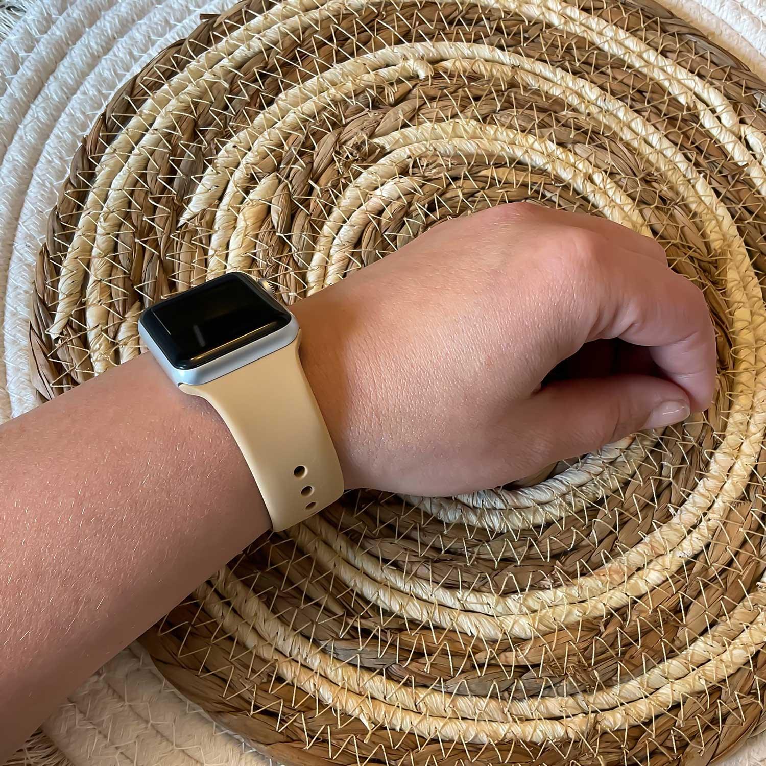 Apple Watch Armband Savro - Silikon - Walnuss