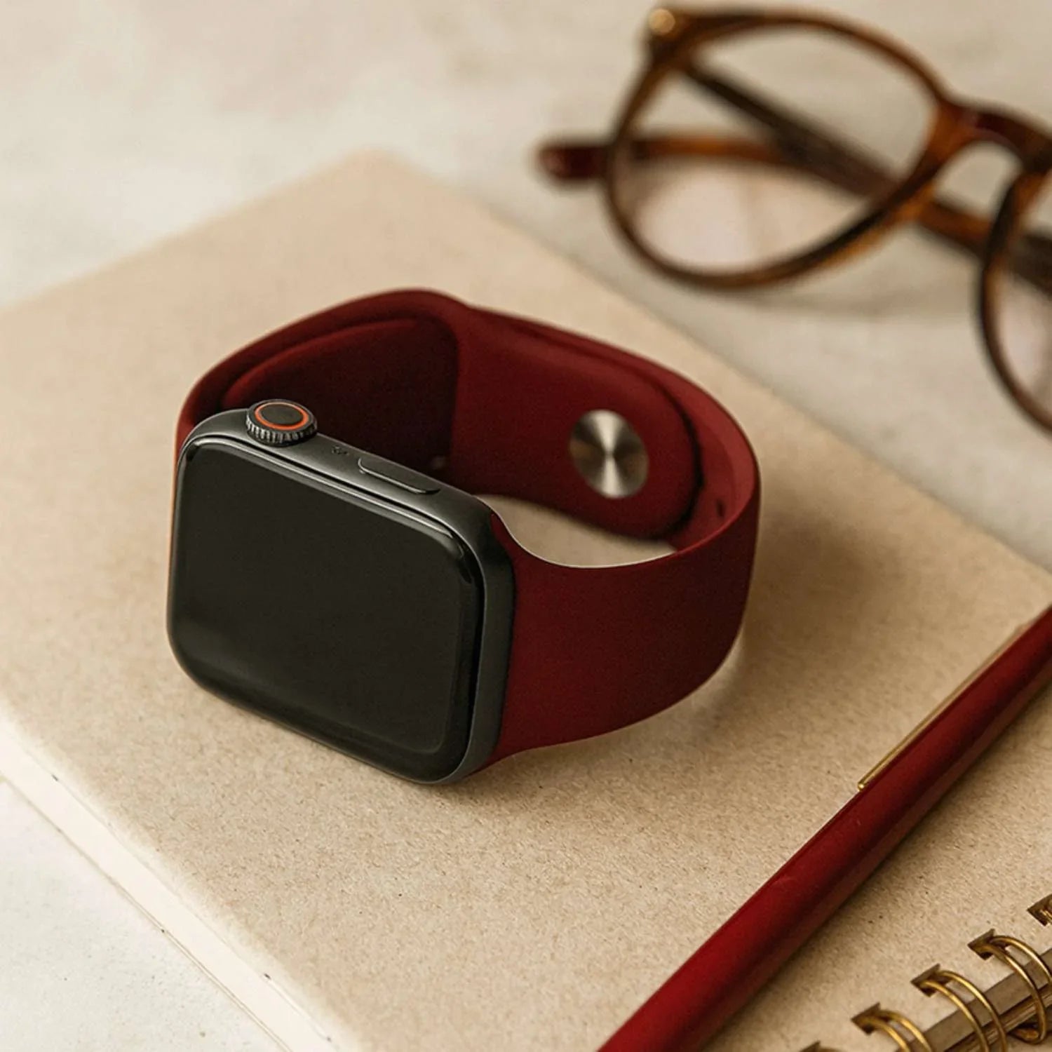 Apple Watch Armband – Silikon – Weinrot