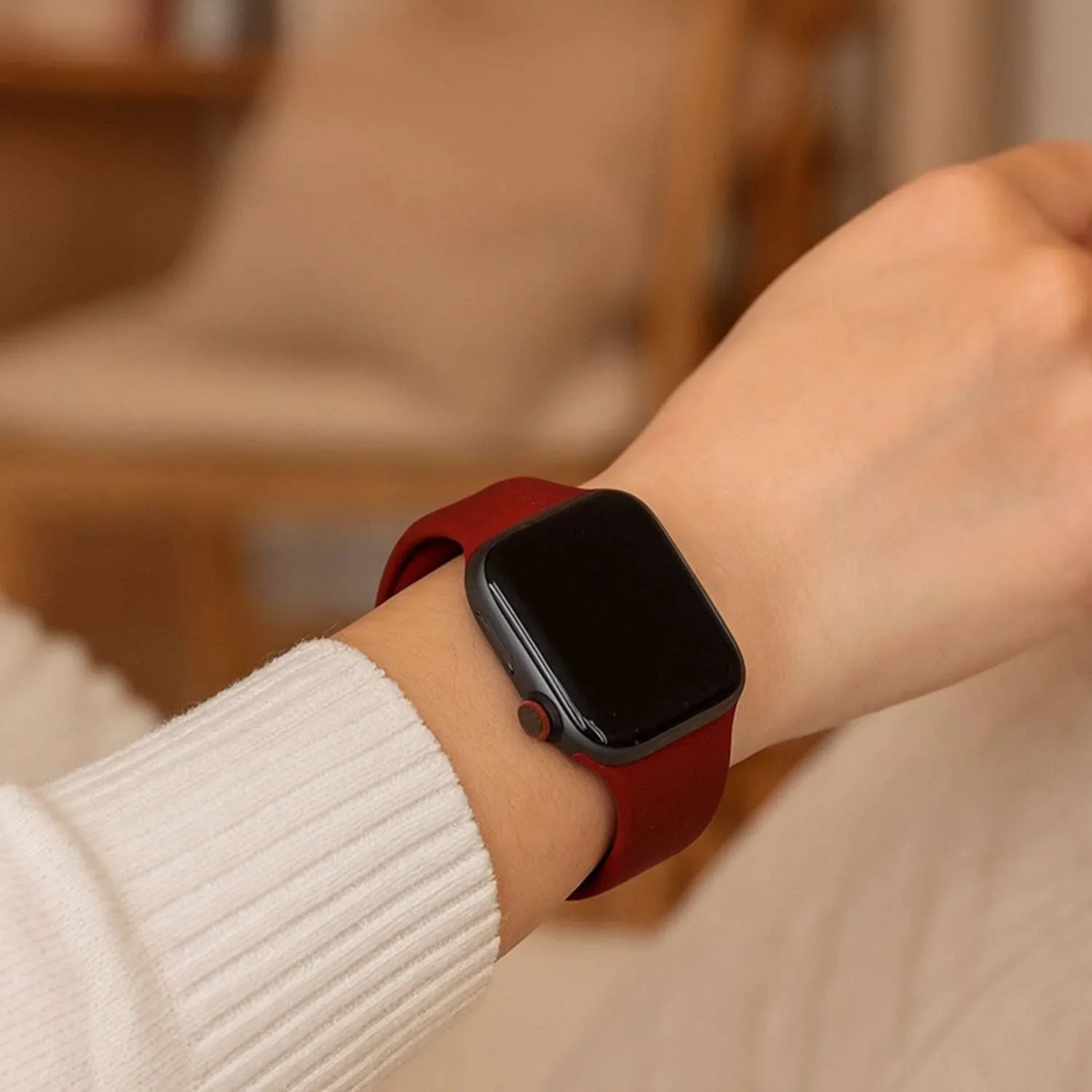 Apple Watch Armband – Silikon – Weinrot