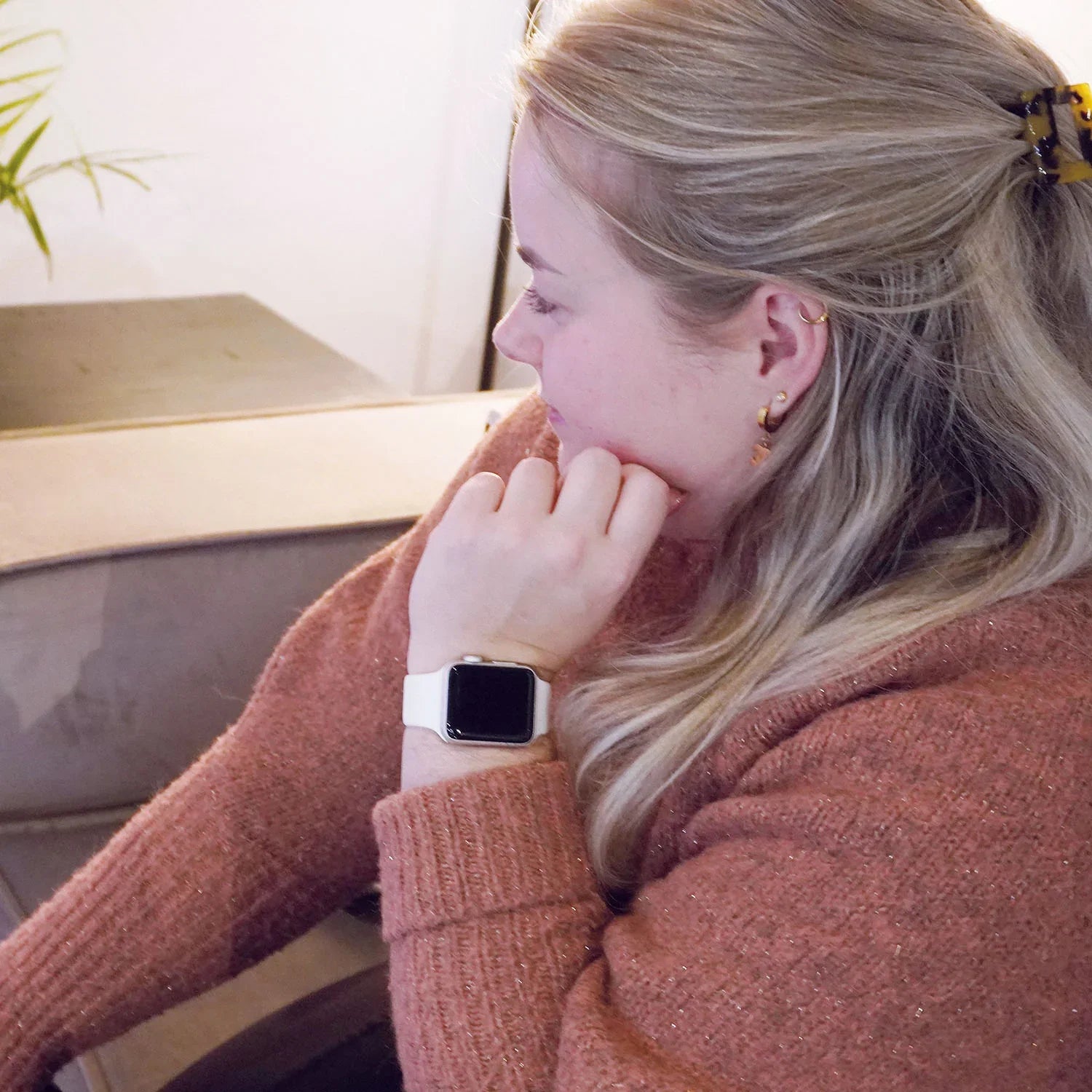 Apple Watch Armband Savro - Silikon - Weichweiß