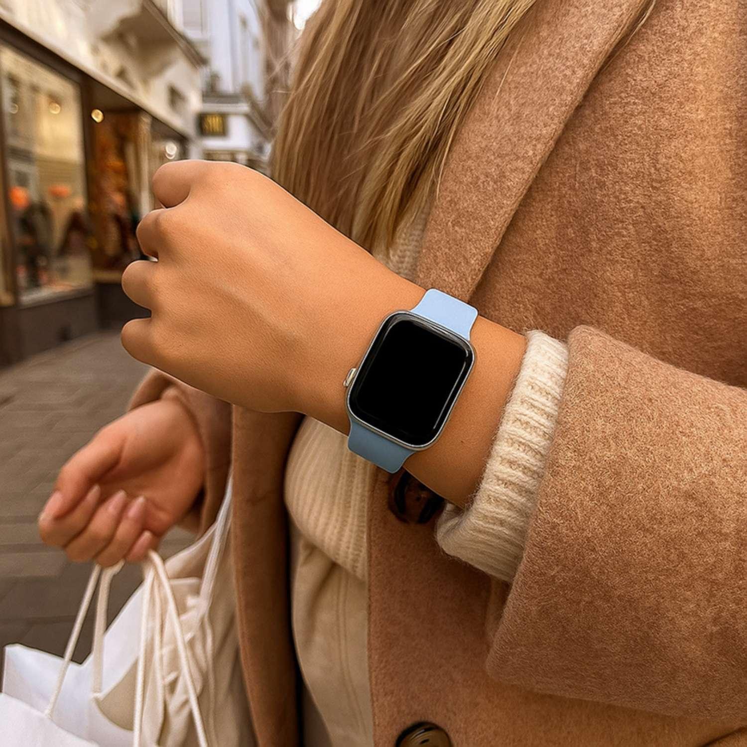 Apple Watch Armband – Silikon – Hellblau