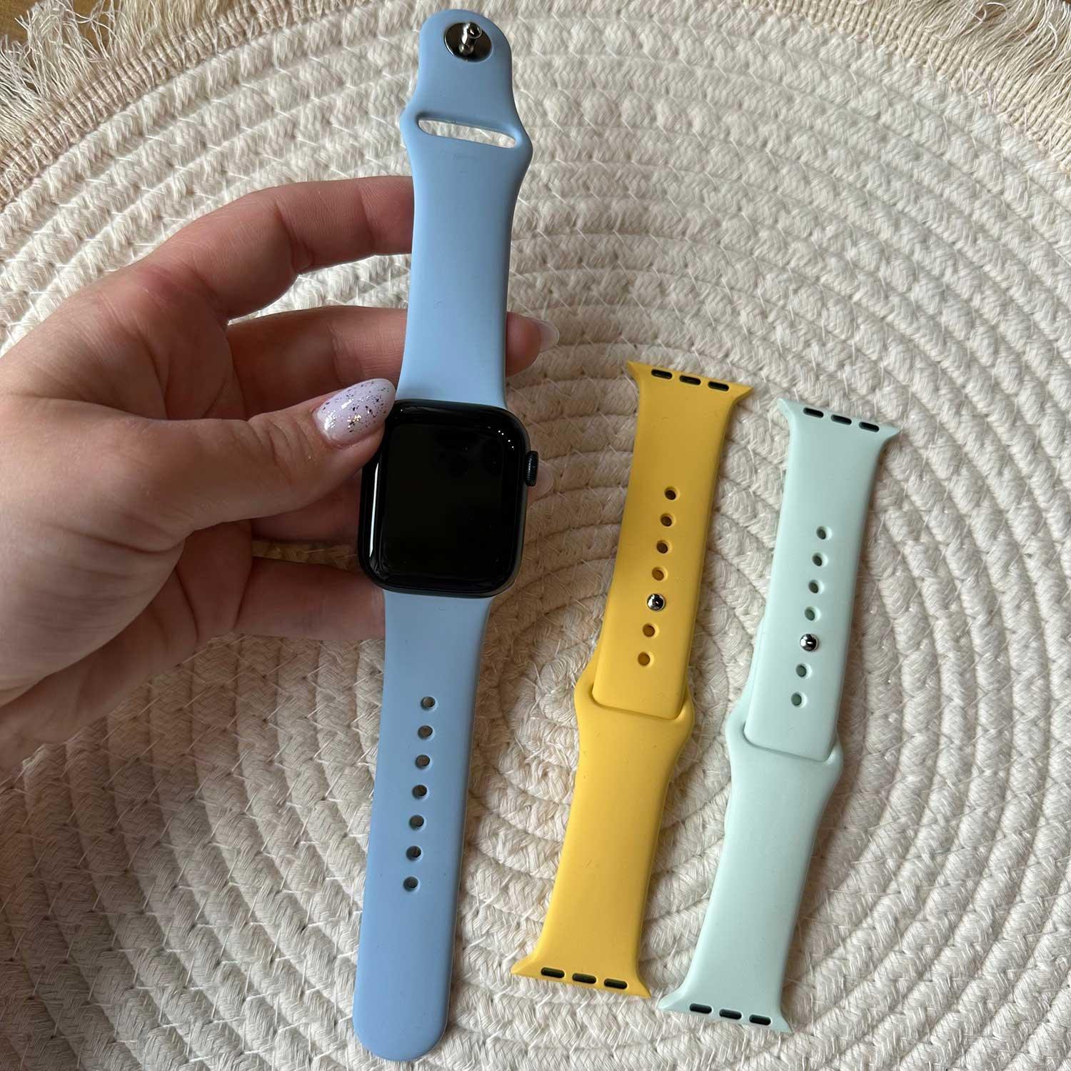 Apple Watch Armband Teyra - Silikon - Sonnengelb
