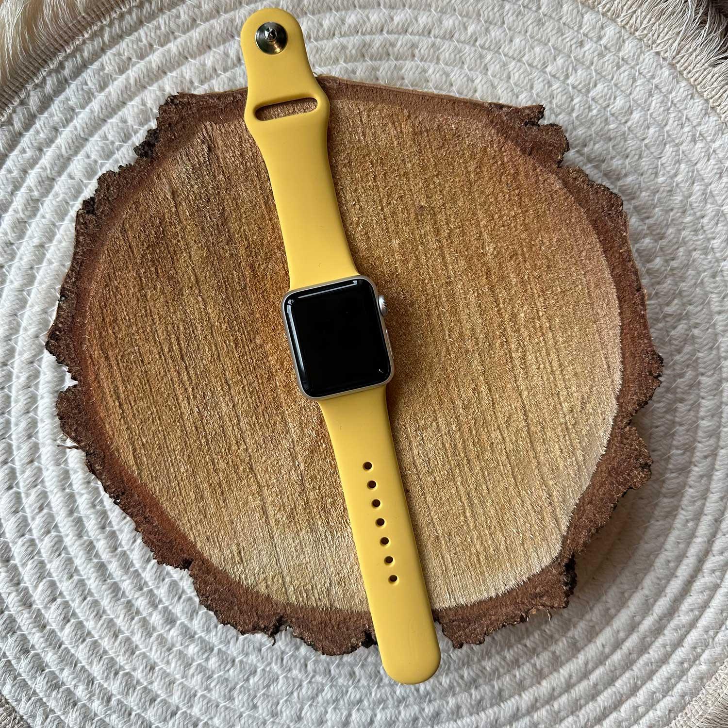 Apple Watch Armband Teyra - Silikon - Sonnengelb