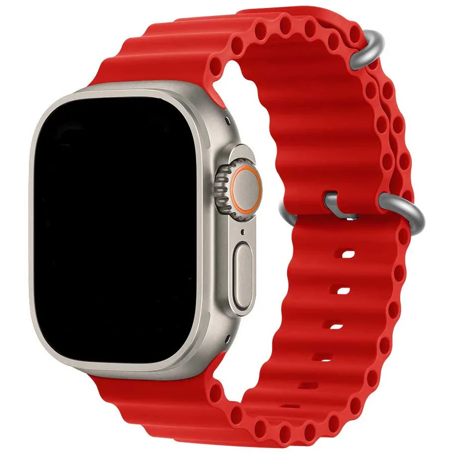 Apple Watch Armband Ocean – Silikon – Rot
