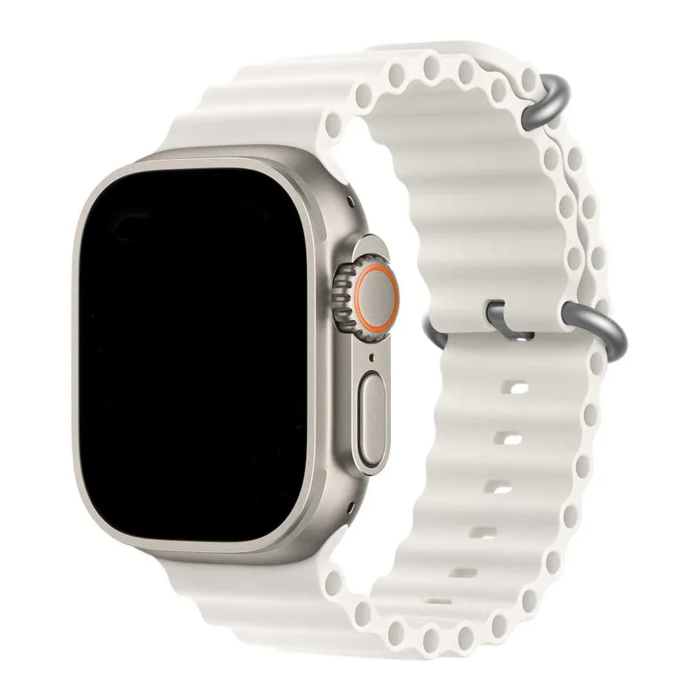 Apple Watch Armband Ocean - Silikon - Weiß