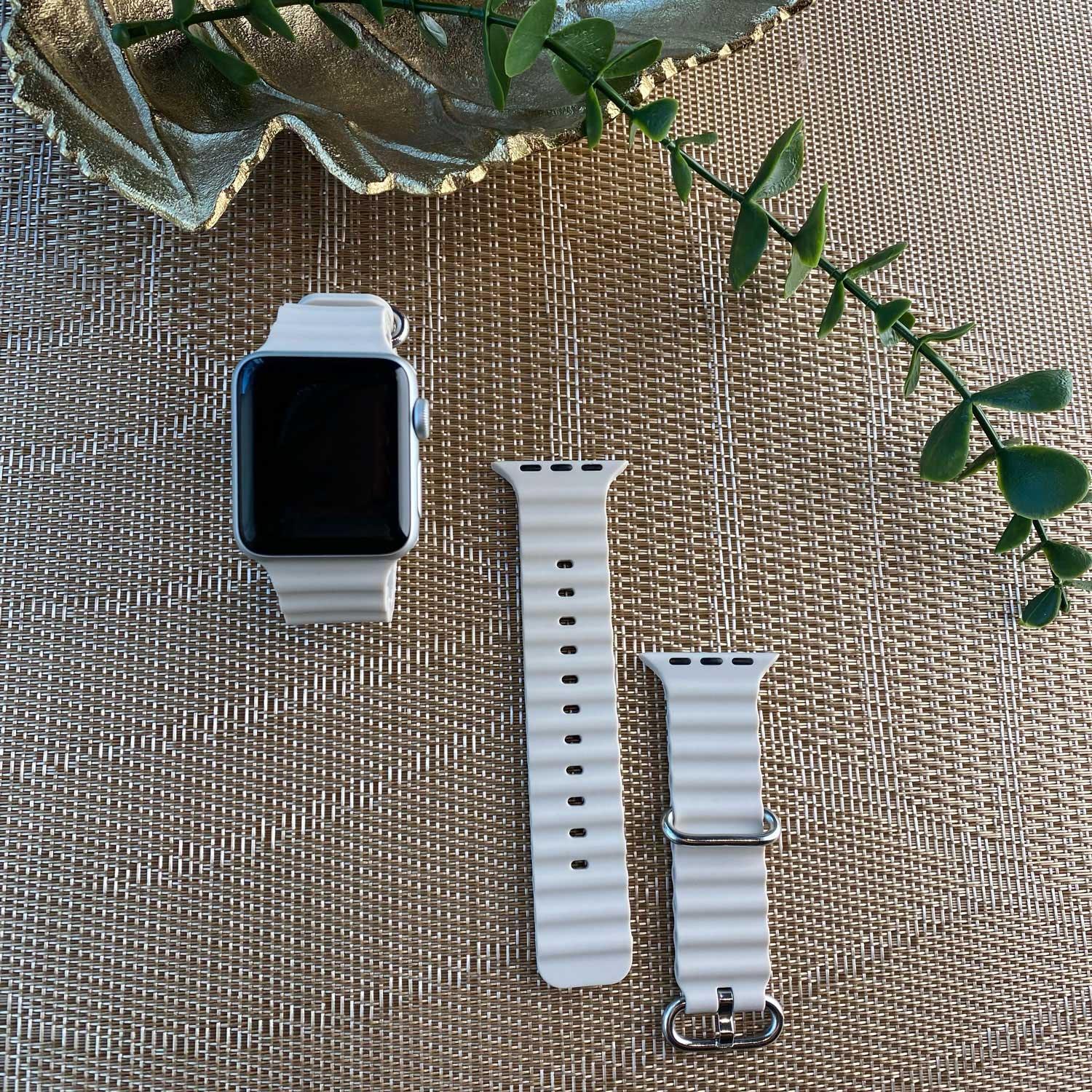 Apple Watch Armband Ocean - Silikon - Weiß