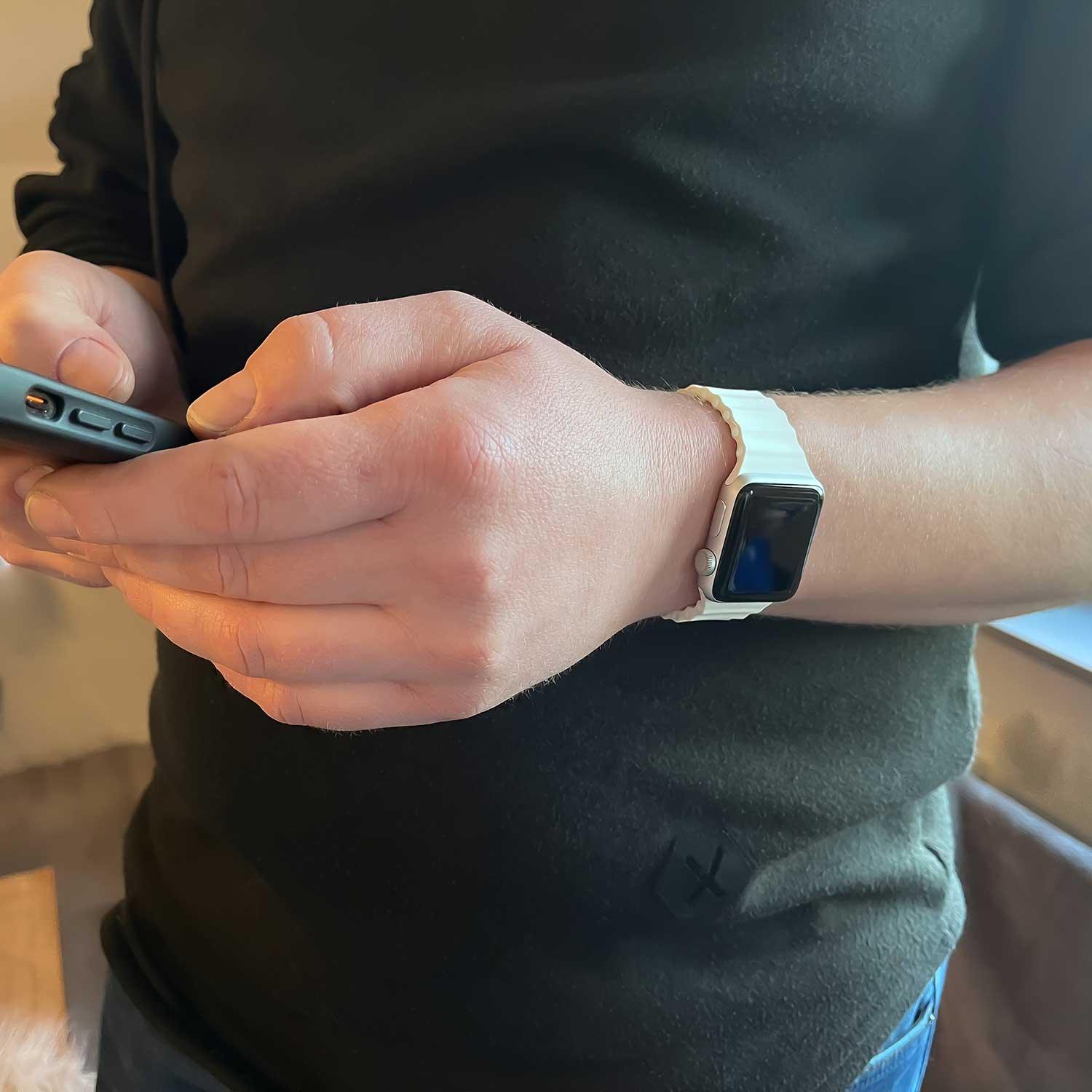 Apple Watch Armband Ocean - Silikon - Weiß