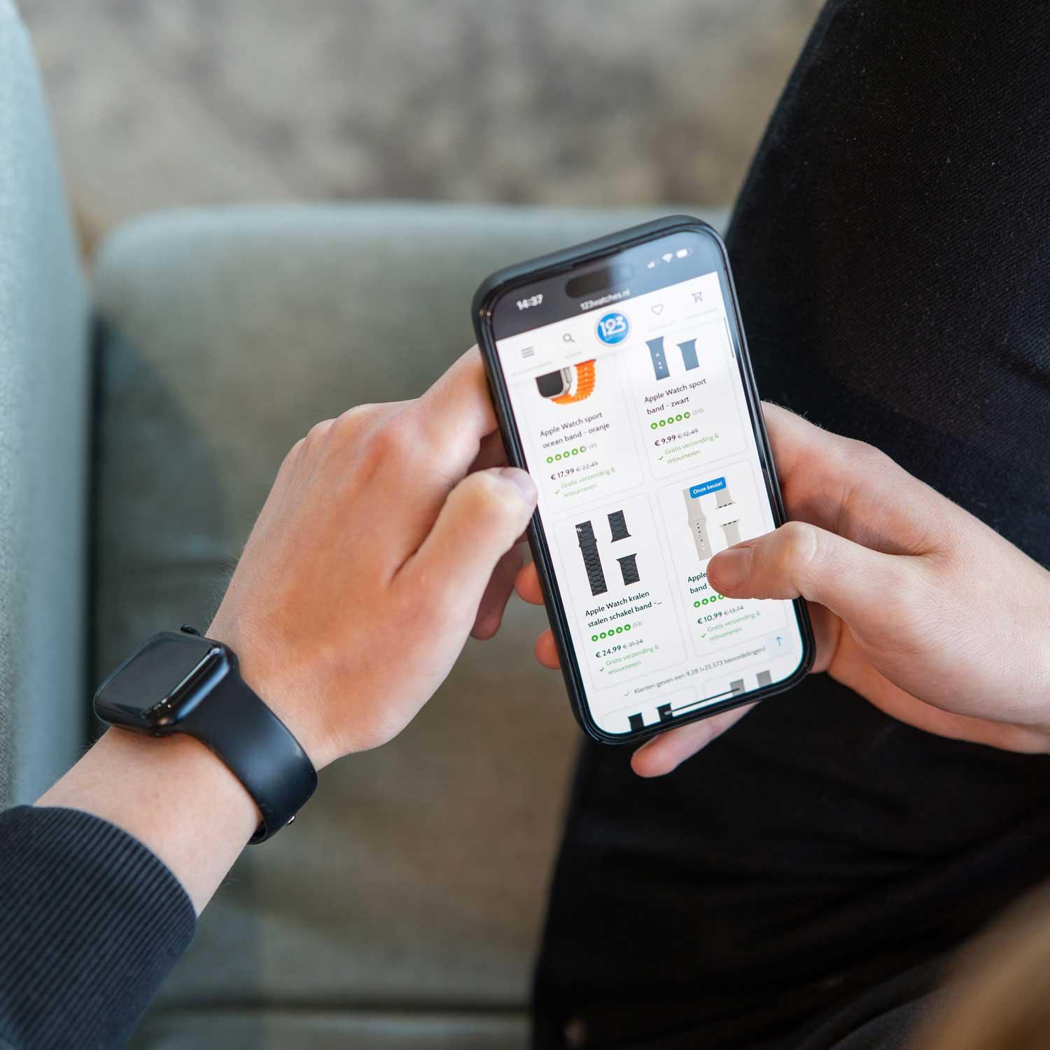 Apple Watch Armband – Silikon – Solo Loop – Schwarz
