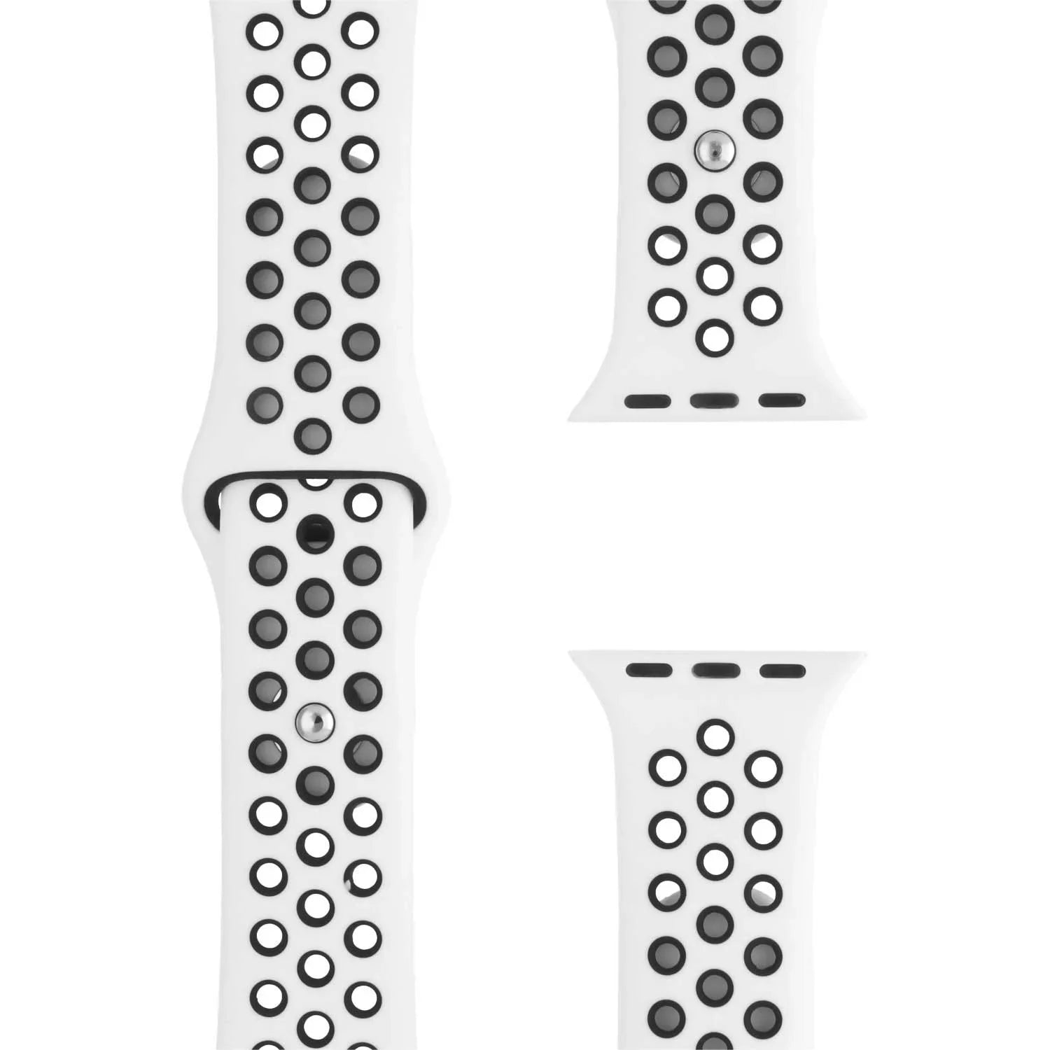 Apple Watch Armband Stryde - doppelt - Silikon - Weiß Schwarz