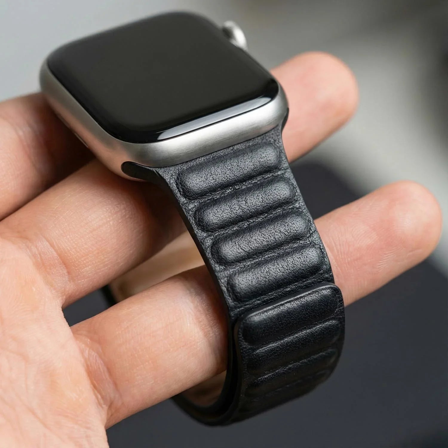 Apple Watch Armband - Leder - Solo - Schwarz