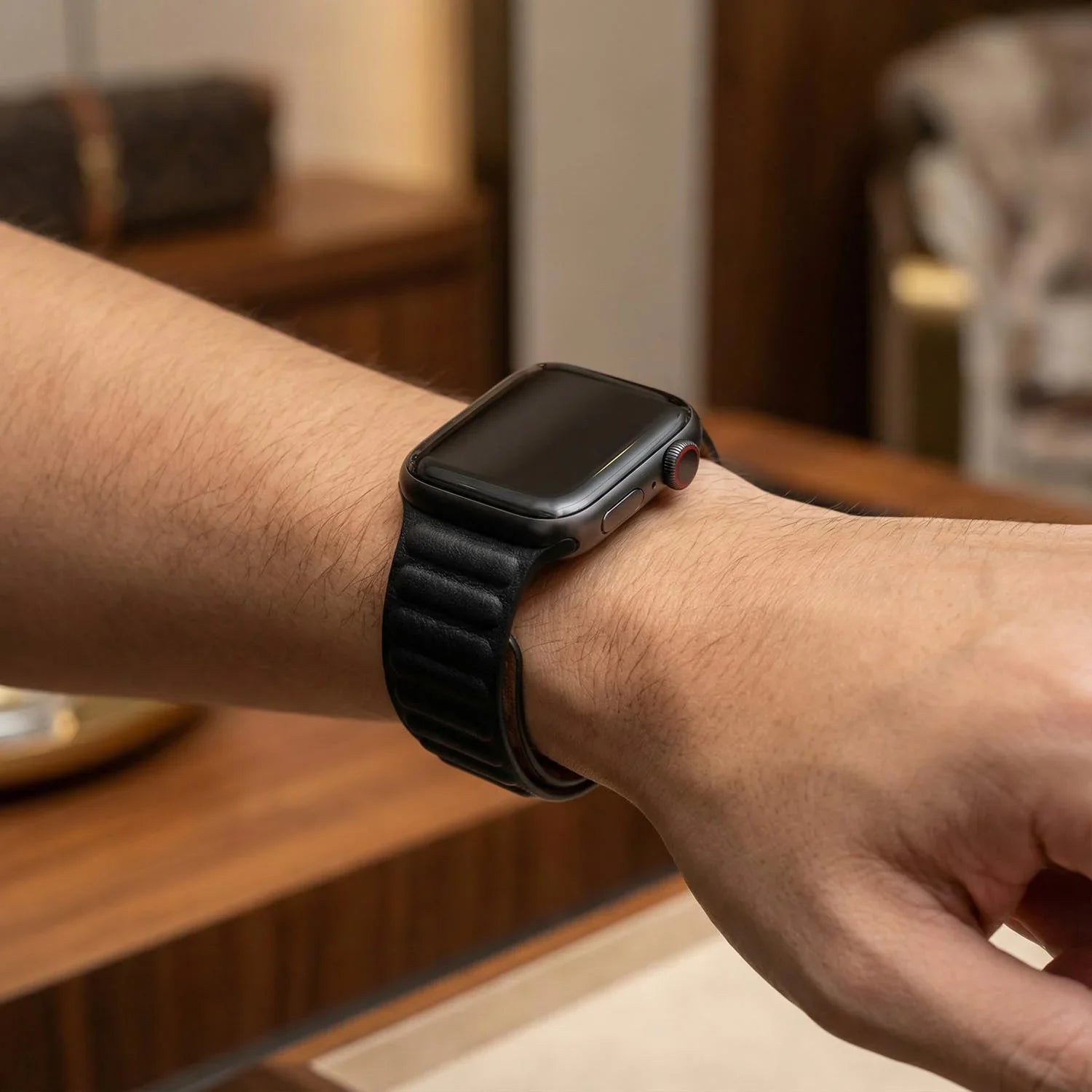 Apple Watch Armband - Leder - Solo - Schwarz