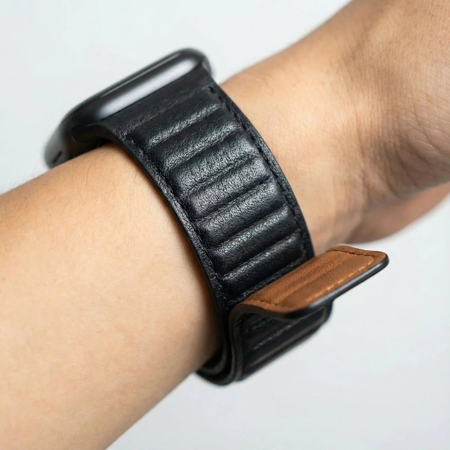Apple Watch Armband - Leder - Solo - Schwarz